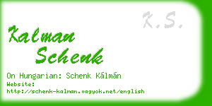 kalman schenk business card
